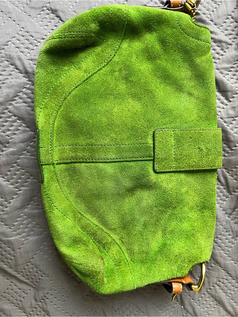 Coach Green Suede Belt-Accent SoHo Shoulder Bag - Picture 2 of 10
